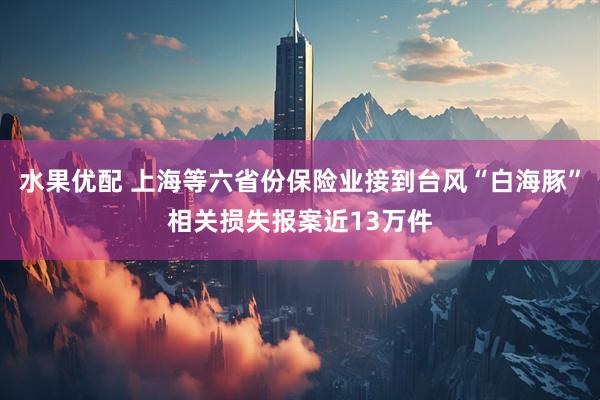 水果优配 上海等六省份保险业接到台风“白海豚”相关损失报案近13万件